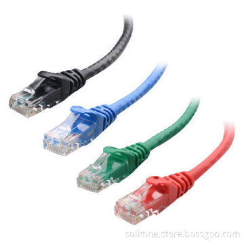 Cat6 UTP Patch Cords in Various Colors and Length, Gold Plated Connectors